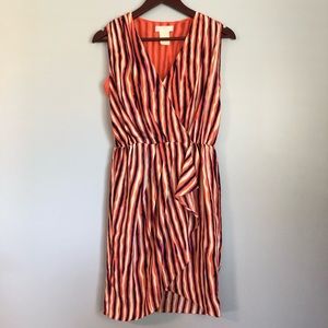 MM Couture Zebra Print Faux Sleeveless Wrap Dress